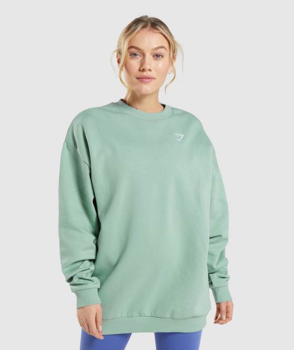 Damske Mikiny Gymshark Training Oversized Modre | OY8503241